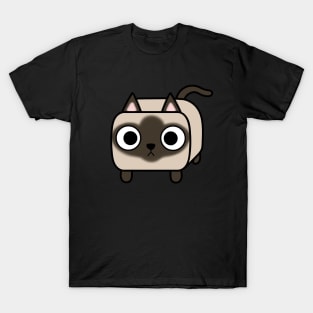 Siamese Kitty Cat Loaf with Crossed Eyes T-Shirt